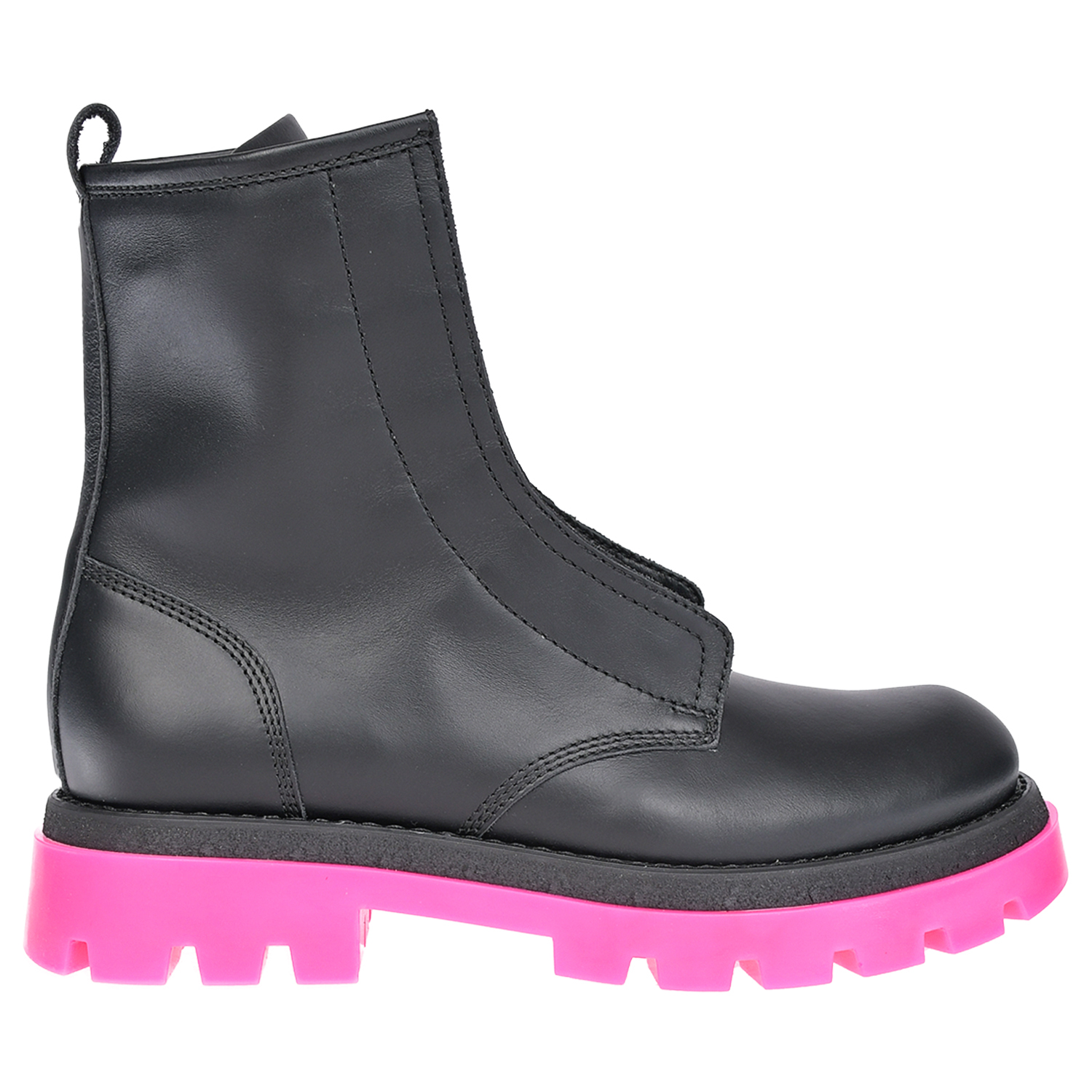 Кожаные ботинки с розовой подошвой Jarrett детские, размер 32, цвет черный - фото 2