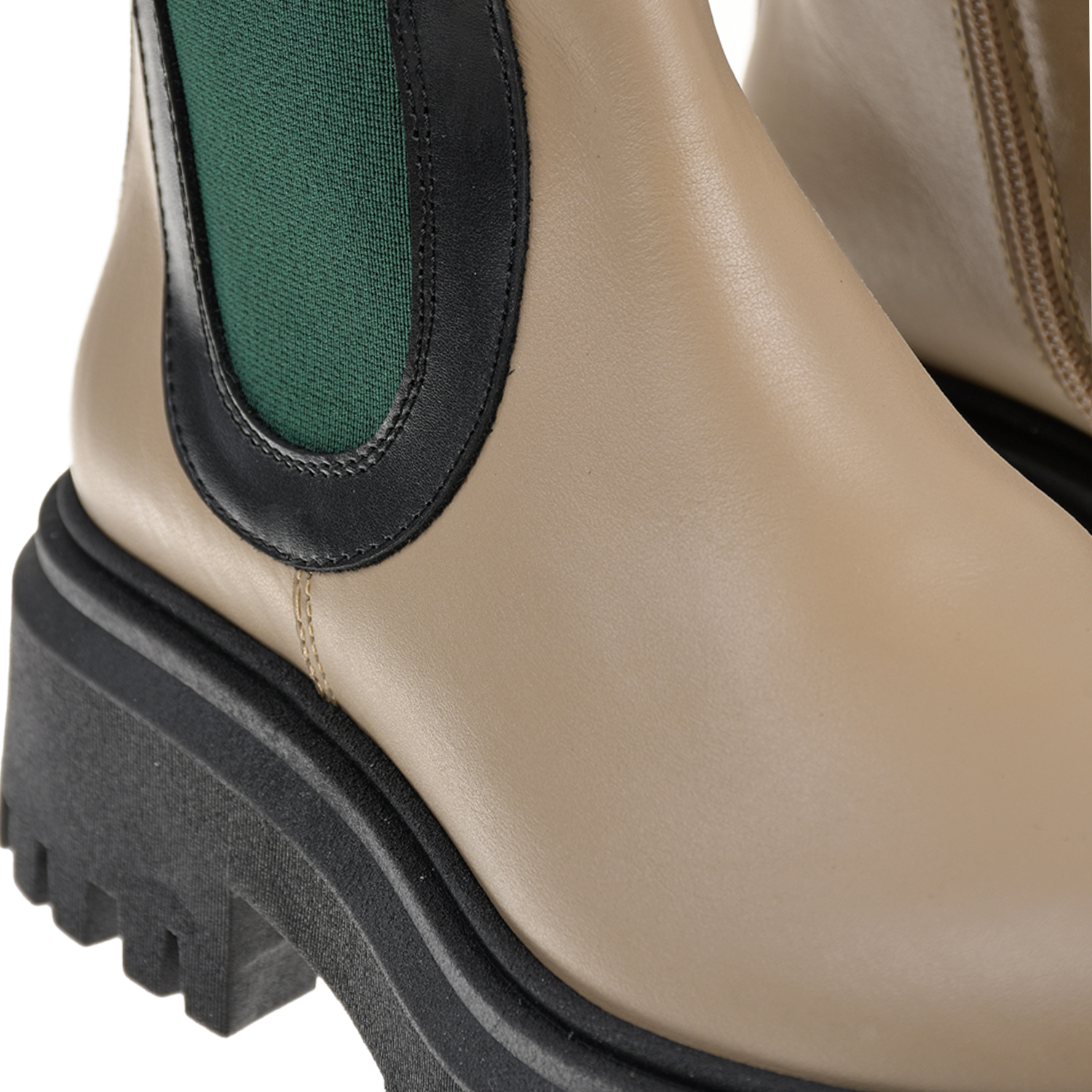 Бежевые ботинки челси на молнии MARNI детские, размер 40, цвет бежевый - фото 8