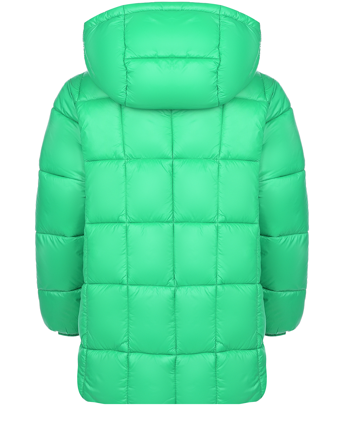 Зеленое стеганое пальто с капюшоном MSGM детское, размер 128, цвет зеленый - фото 2