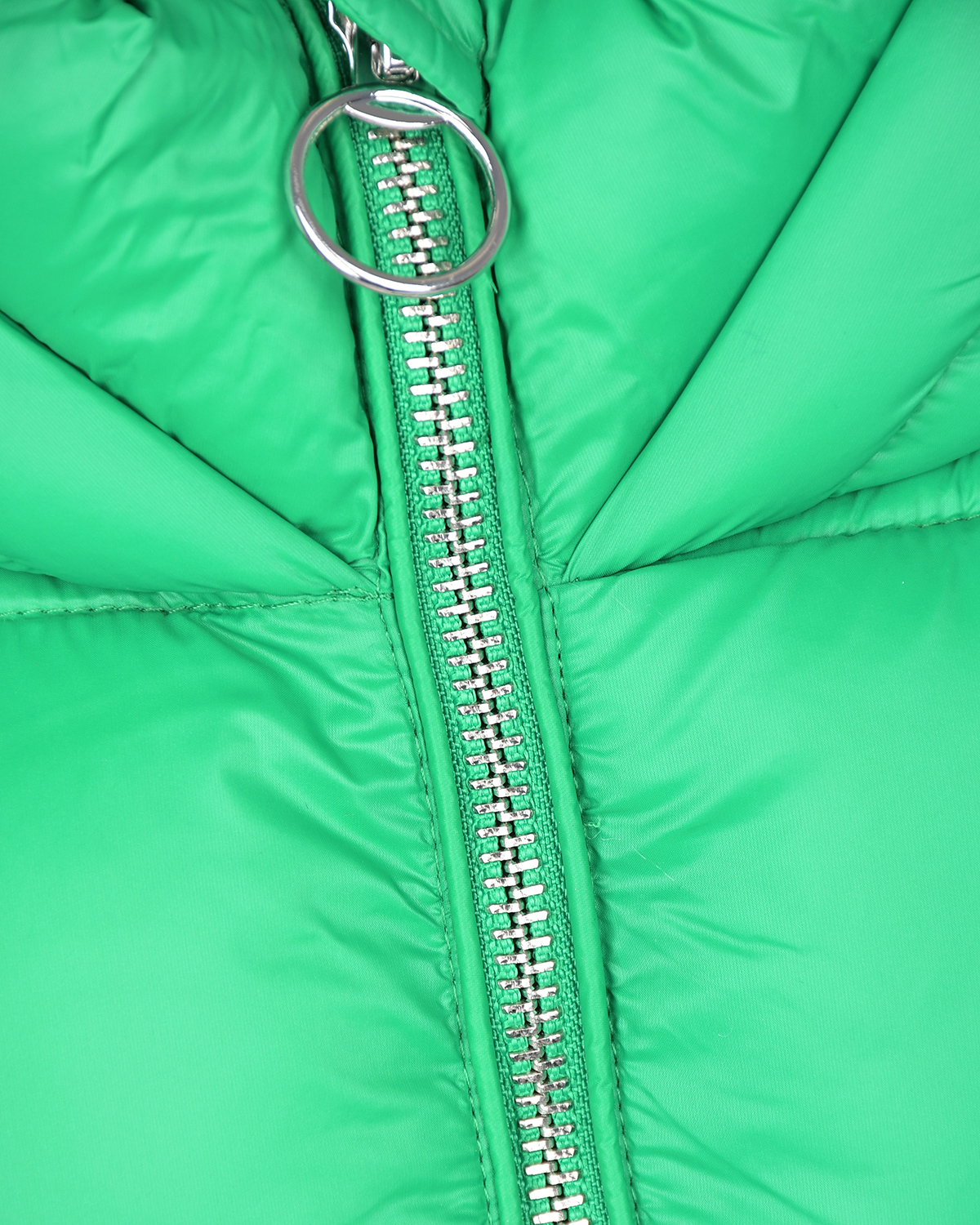 Зеленое стеганое пальто с капюшоном MSGM детское, размер 128, цвет зеленый - фото 4