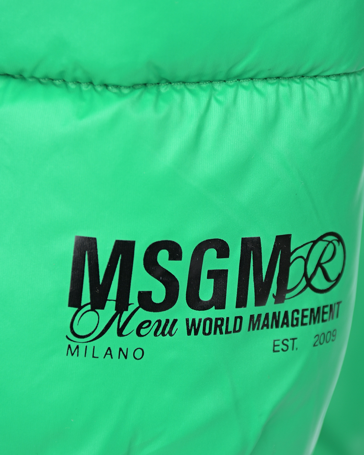 Зеленое стеганое пальто с капюшоном MSGM детское, размер 128, цвет зеленый - фото 5
