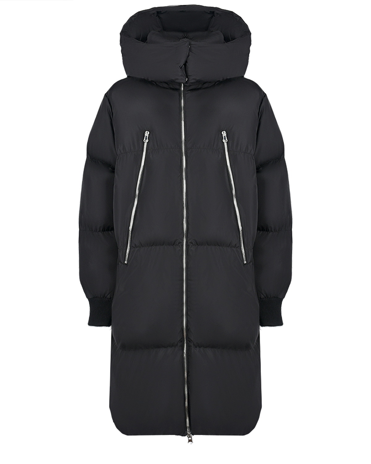 Черное стеганое пальто с капюшоном MM6 Maison Margiela детское, размер 152, цвет черный - фото 1