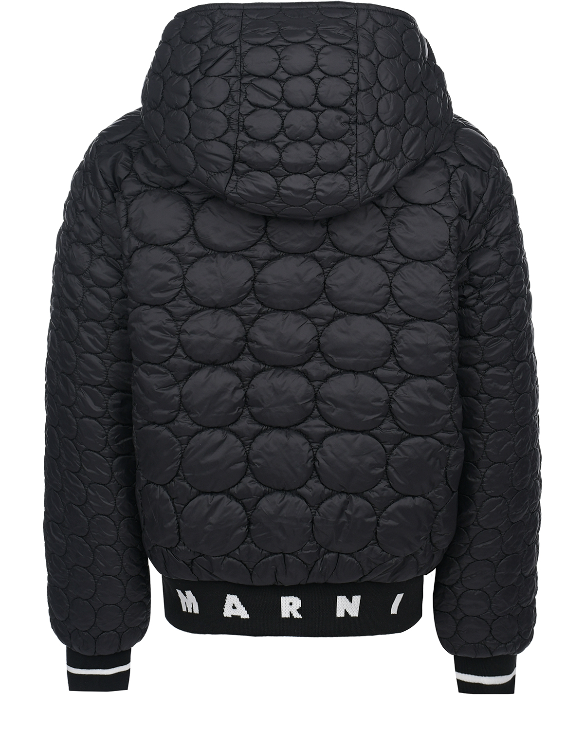 Черная стеганая куртка MARNI детская, размер 152, цвет черный - фото 2