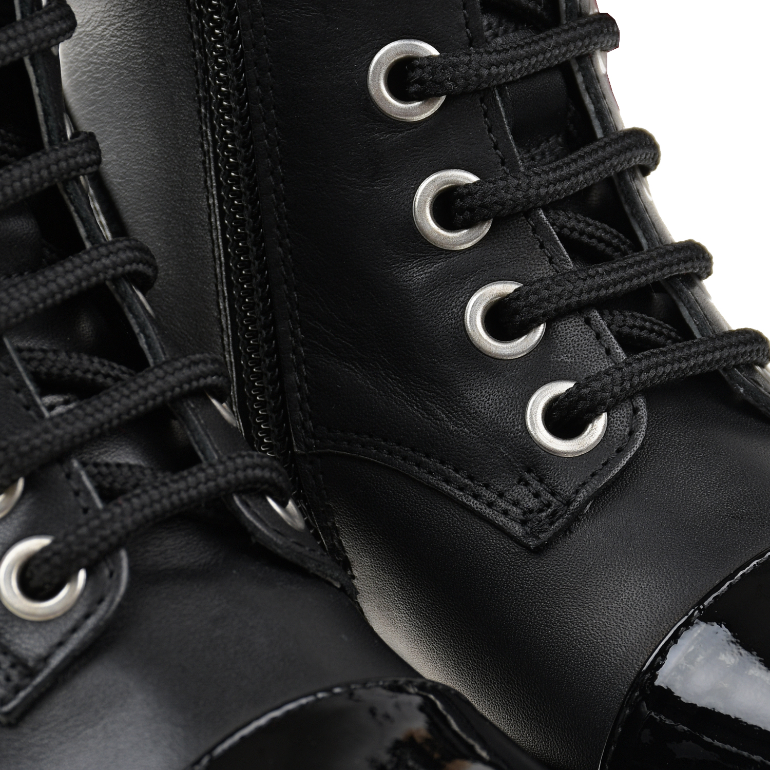 Кожаные ботинки с аппликацией "медвежонок" Monnalisa детские, размер 26, цвет черный - фото 6