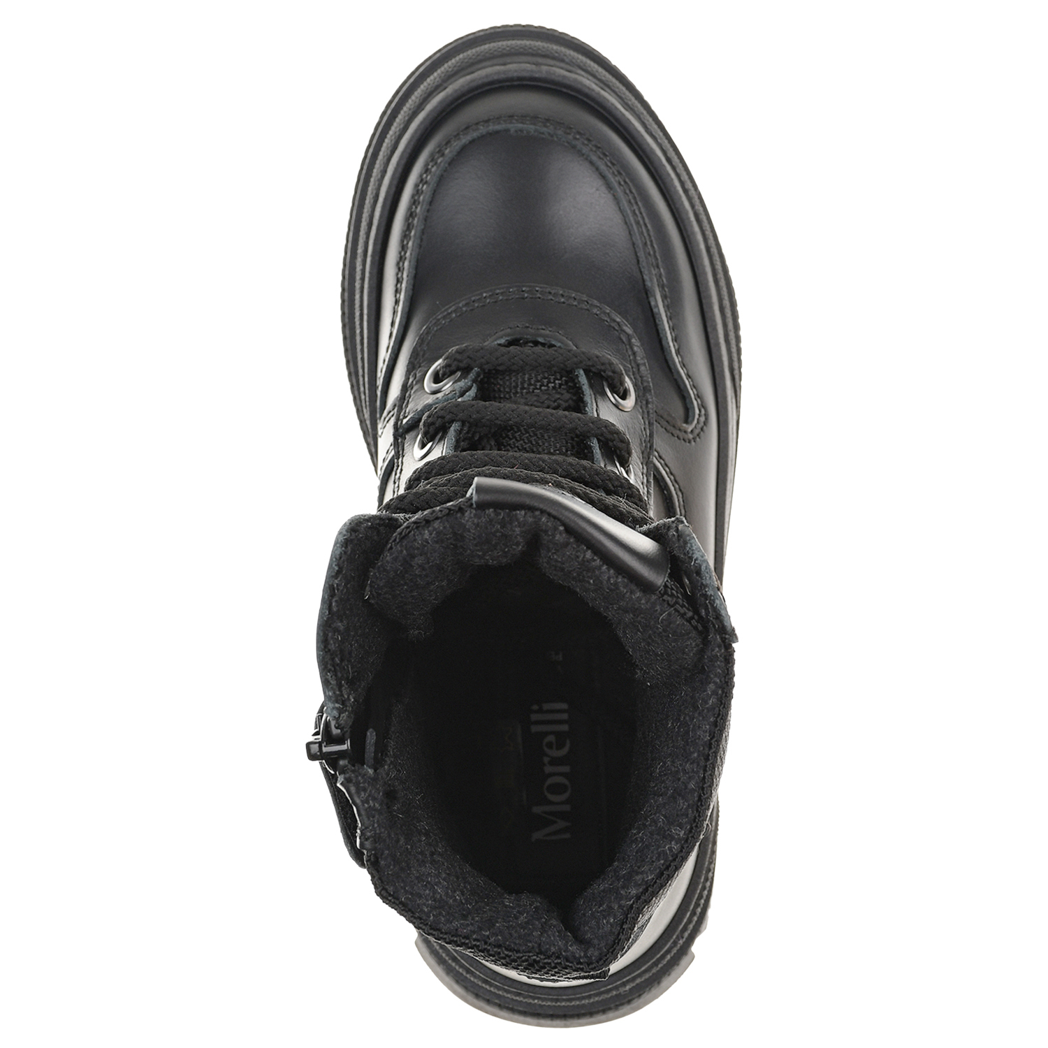 Черные ботинки с текстильными вставками Morelli детские, размер 31, цвет черный - фото 4