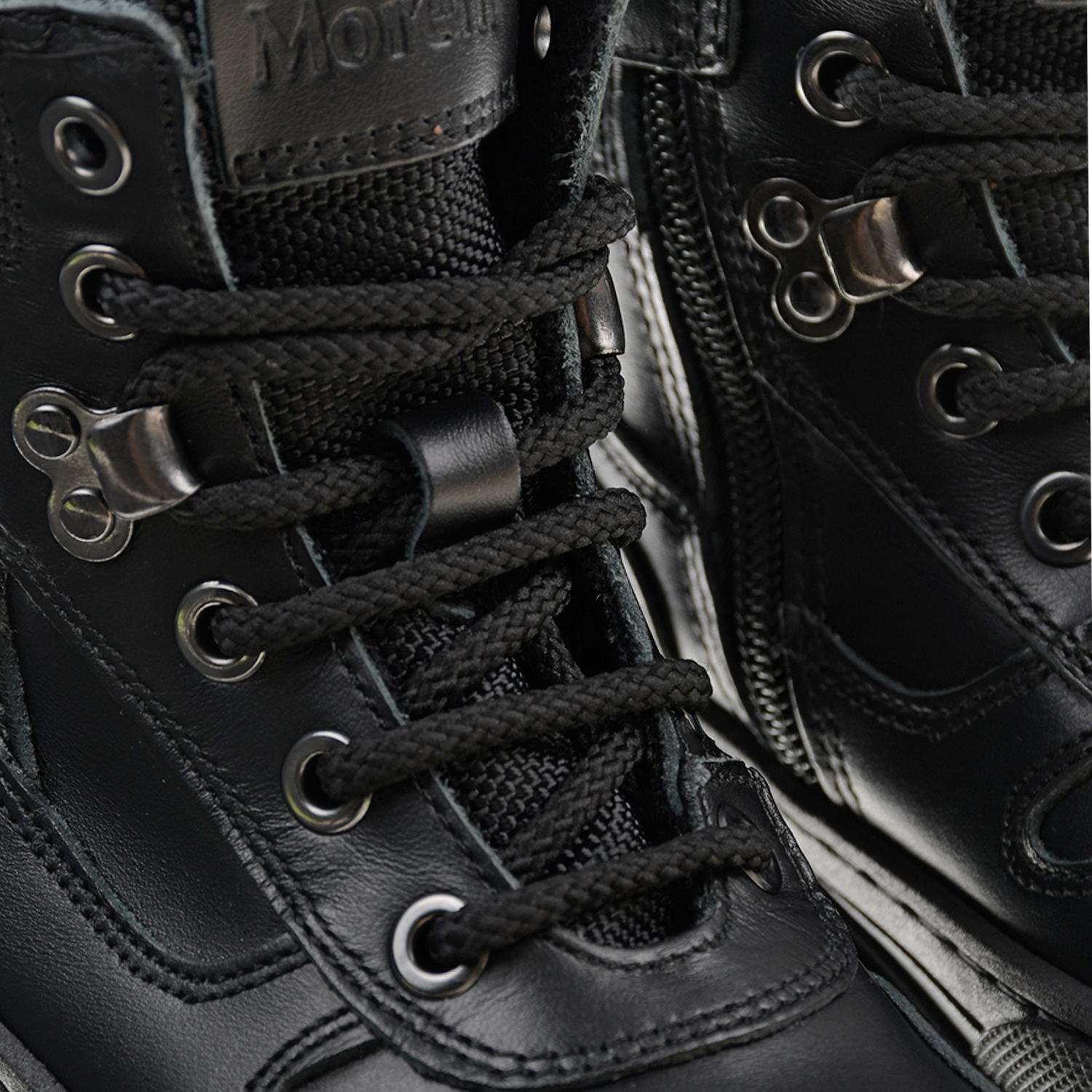 Черные ботинки с текстильными вставками Morelli детские, размер 31, цвет черный - фото 6