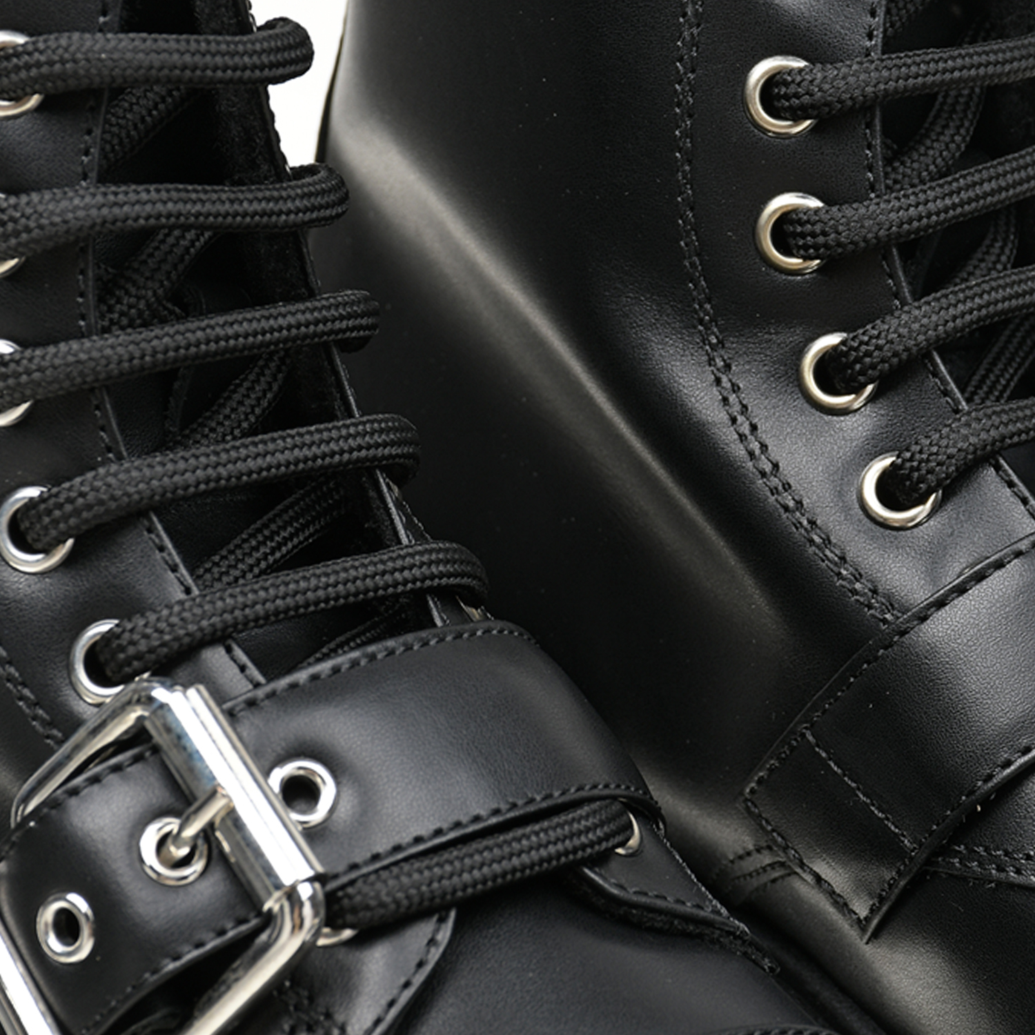 Черные кожаные ботинки с флисовой подкладкой Moschino детские, размер 33, цвет черный - фото 7