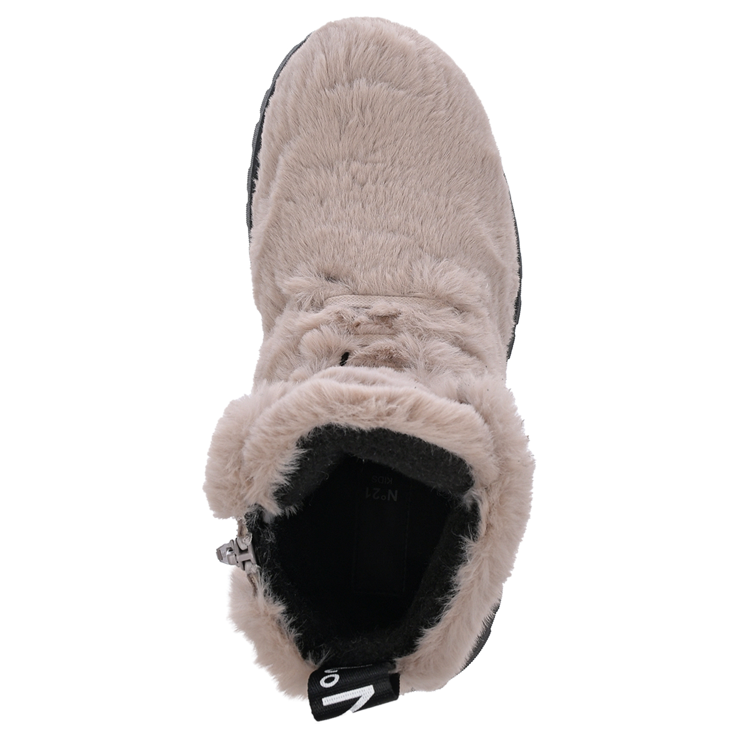 Кремовые ботинки из эко-меха No. 21 детские, размер 35, цвет кремовый - фото 4