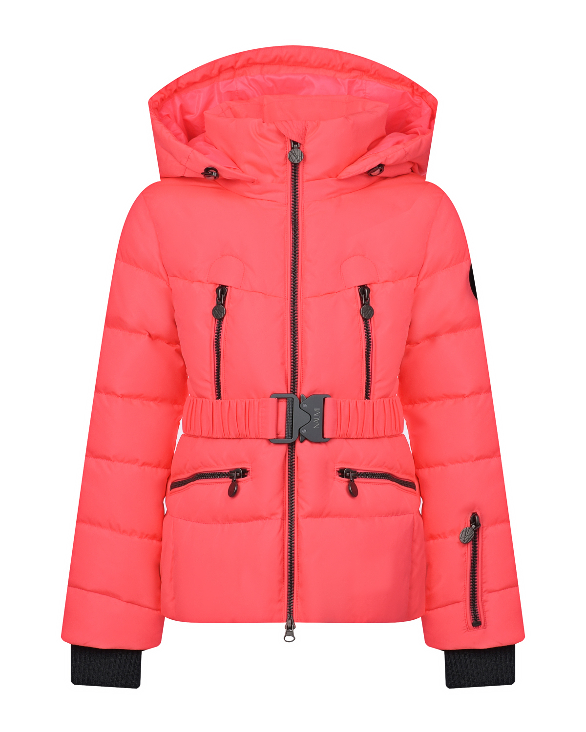 Розовая стеганая куртка с капюшоном Naumi детская, размер 128, цвет розовый - фото 1