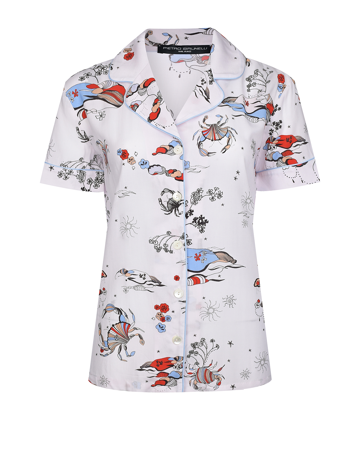 Комплект: рубашка и шорты, принт "крабы" Pietro Brunelli, размер 40, цвет мультиколор - фото 5