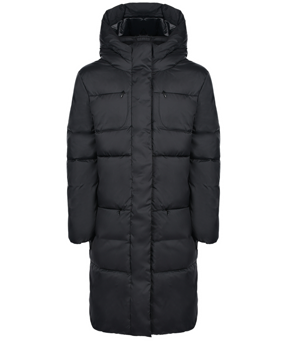 Черное стеганое пальто-пуховик Poivre Blanc детское, размер 140, цвет черный - фото 1