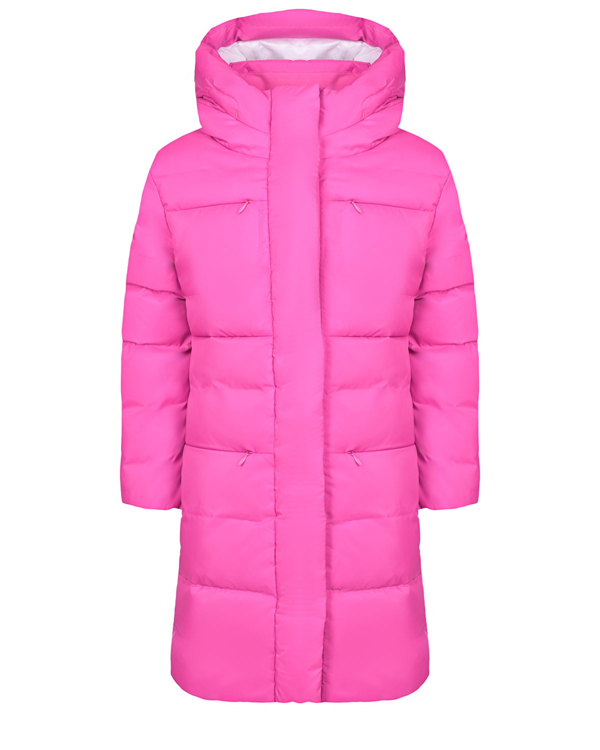Розовое стеганое пальто-пуховик Poivre Blanc детское, размер 128, цвет розовый - фото 1
