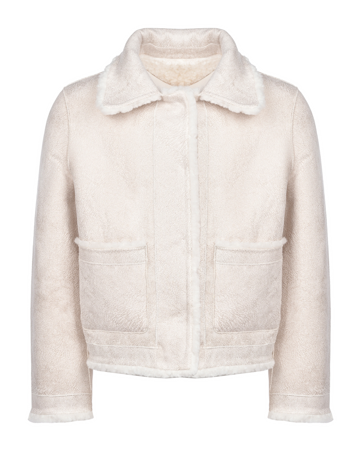 Двусторонняя куртка кремового цвета TWINSET детская, размер 164 - фото 3