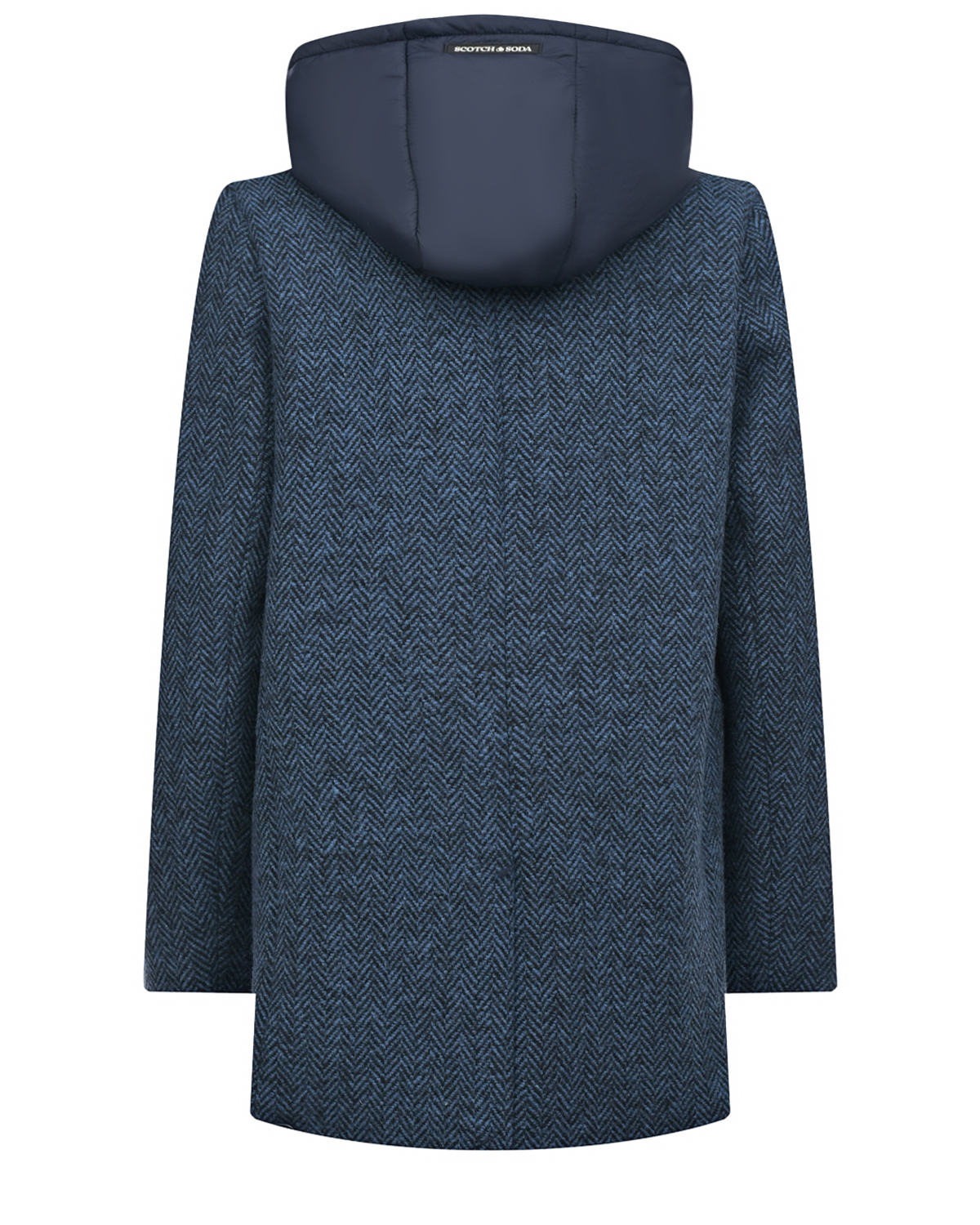 Синее пальто со съемным капюшоном Scotch&Soda детское, размер 128, цвет синий - фото 2