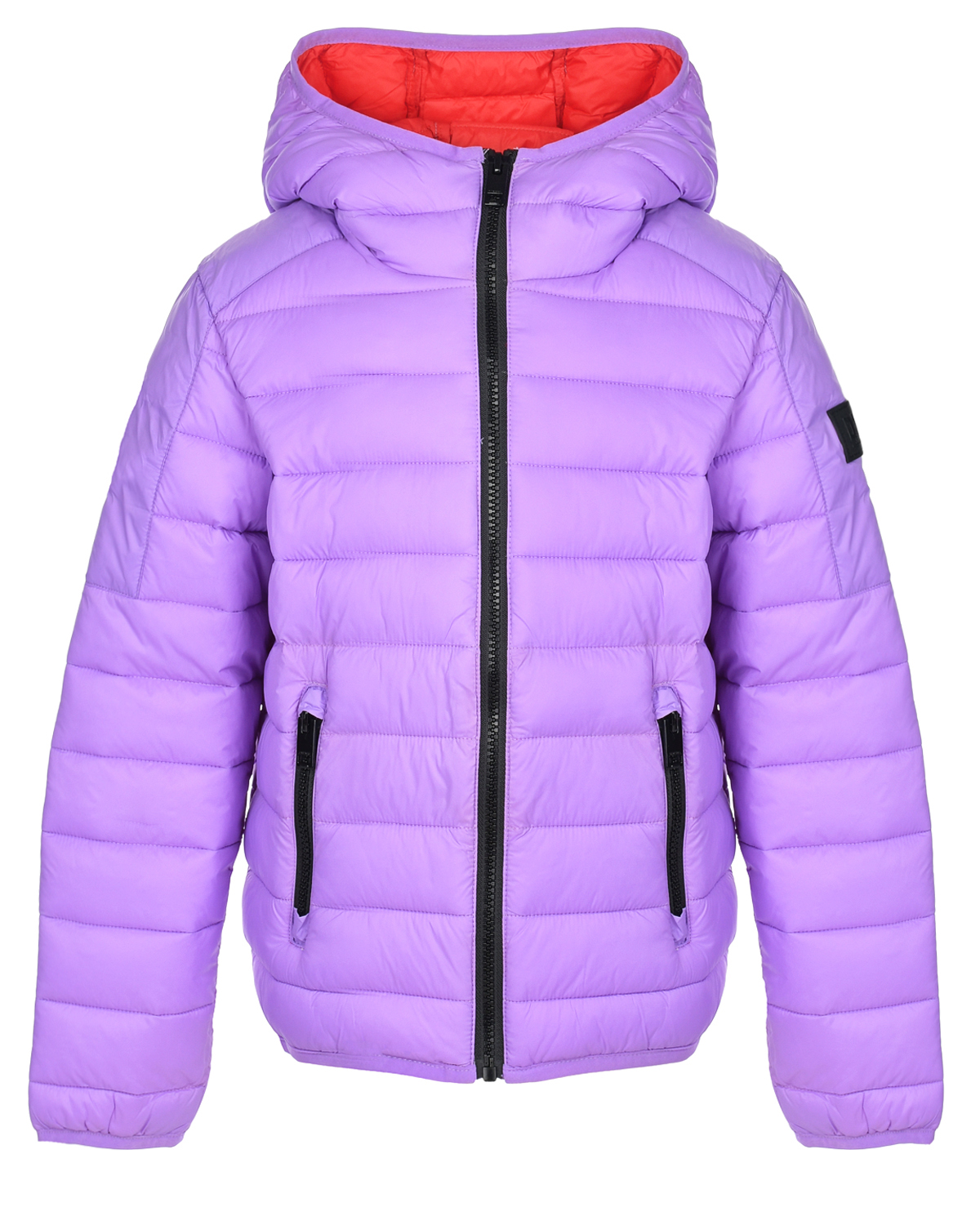 Фиолетовая стеганая куртка с капюшоном Diesel детская