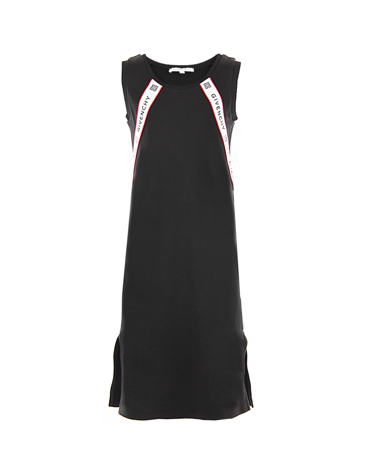 Платье без рукавов с декоративными вставками Givenchy детское, размер 140, цвет черный - фото 1