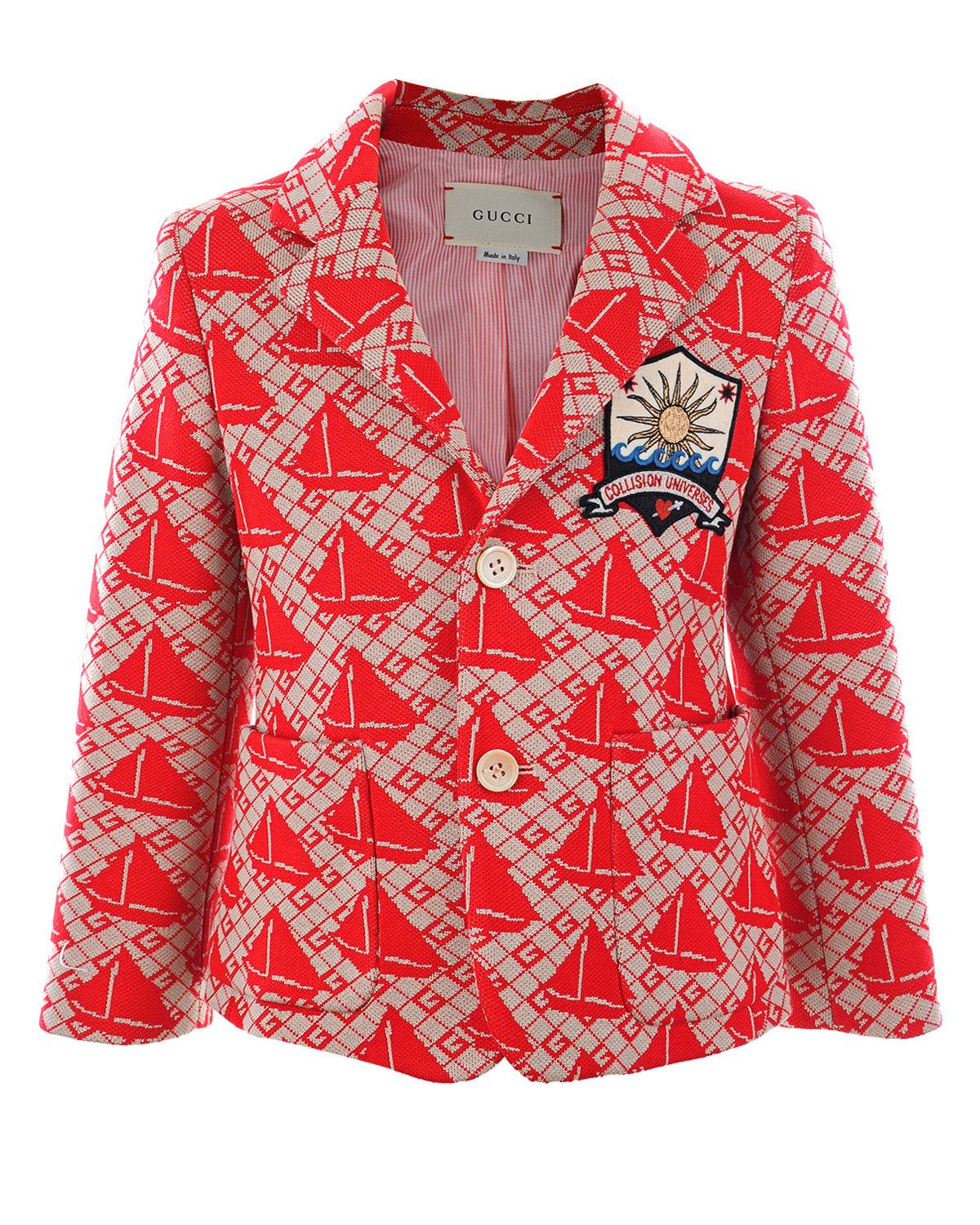 

Пиджак из джерси с декором GUCCI детский, Красный, Пиджак из джерси с декором GUCCI детский