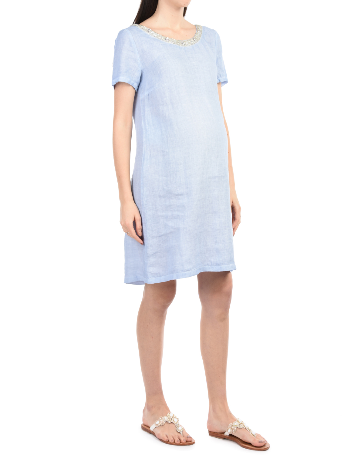 Платье-миди с короткими рукавами 120% Lino - фото 3