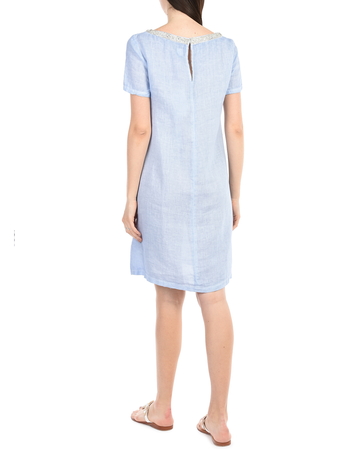 Платье-миди с короткими рукавами 120% Lino - фото 6