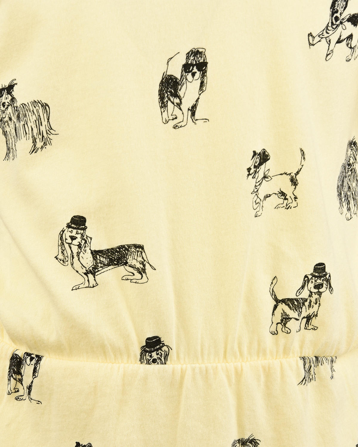 Хлопковое платье с принтом "Собачки" Emile et Ida детское, размер 92, цвет желтый - фото 3