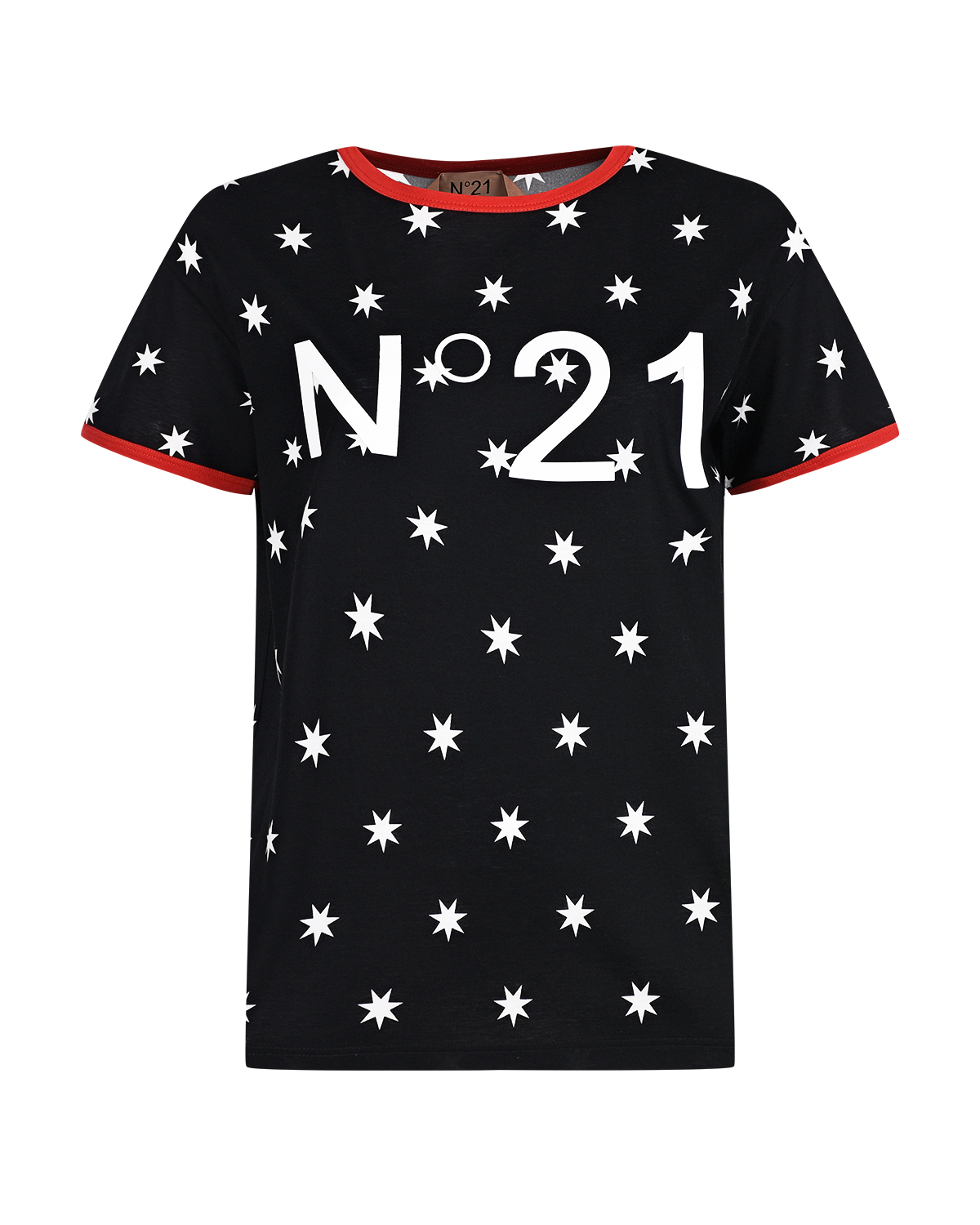 

Черная футболка с принтом "звезды" No. 21, Черный, Черная футболка с принтом "звезды" No. 21
