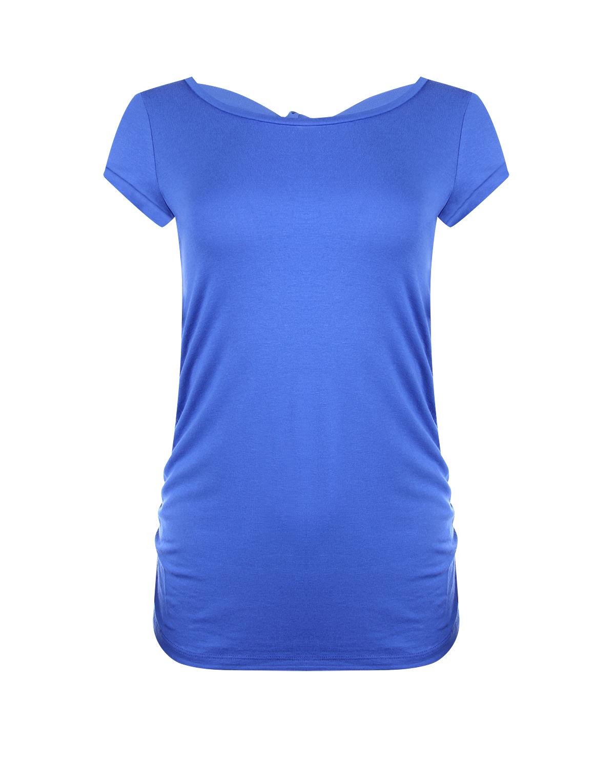 Купить Синяя футболка для беременных Attesa, Голубой, 90%вискоза+10%эластан, 100%полиэстер