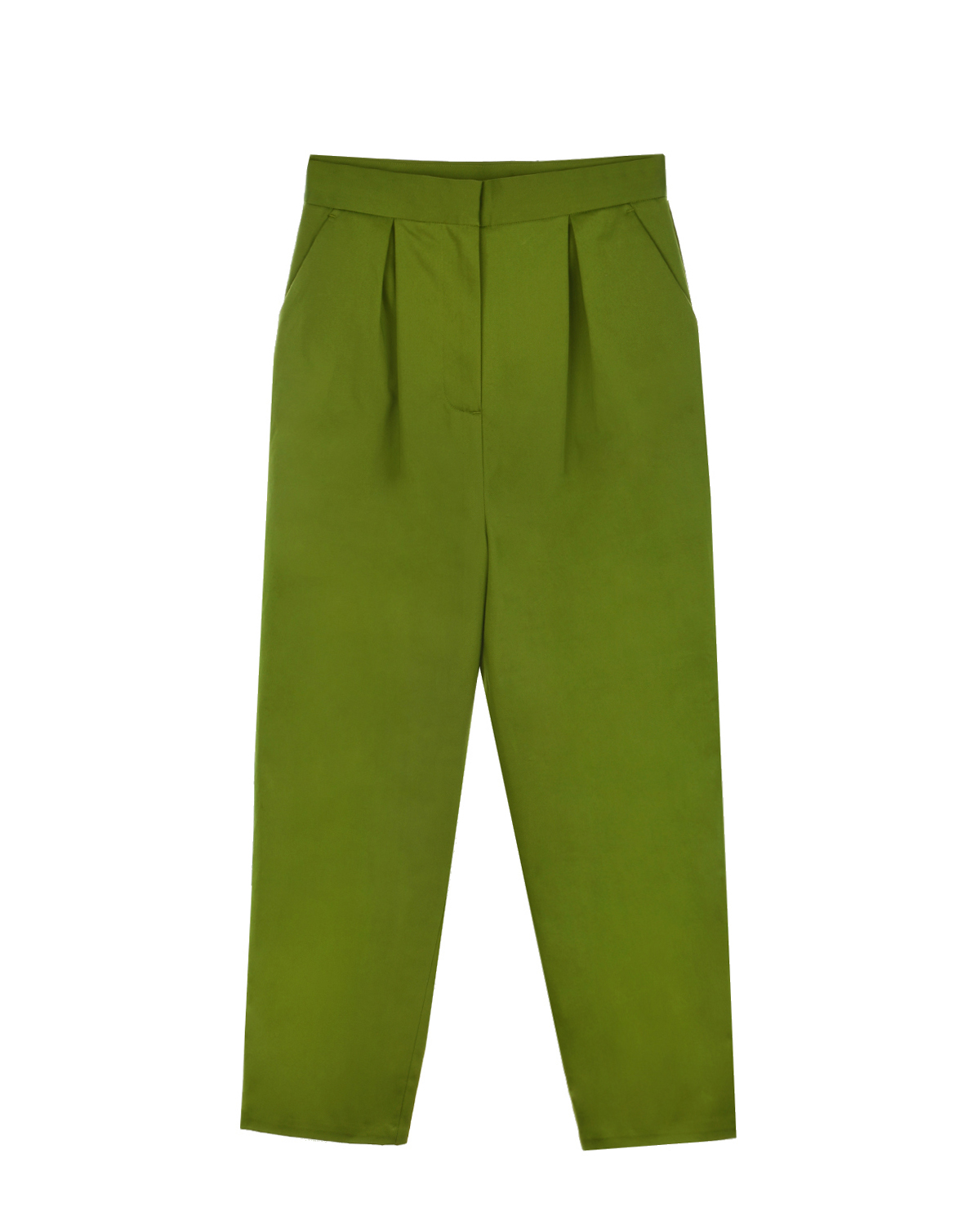 Зеленые брюки-бананы Burberry детские, размер 152, цвет зеленый - фото 1