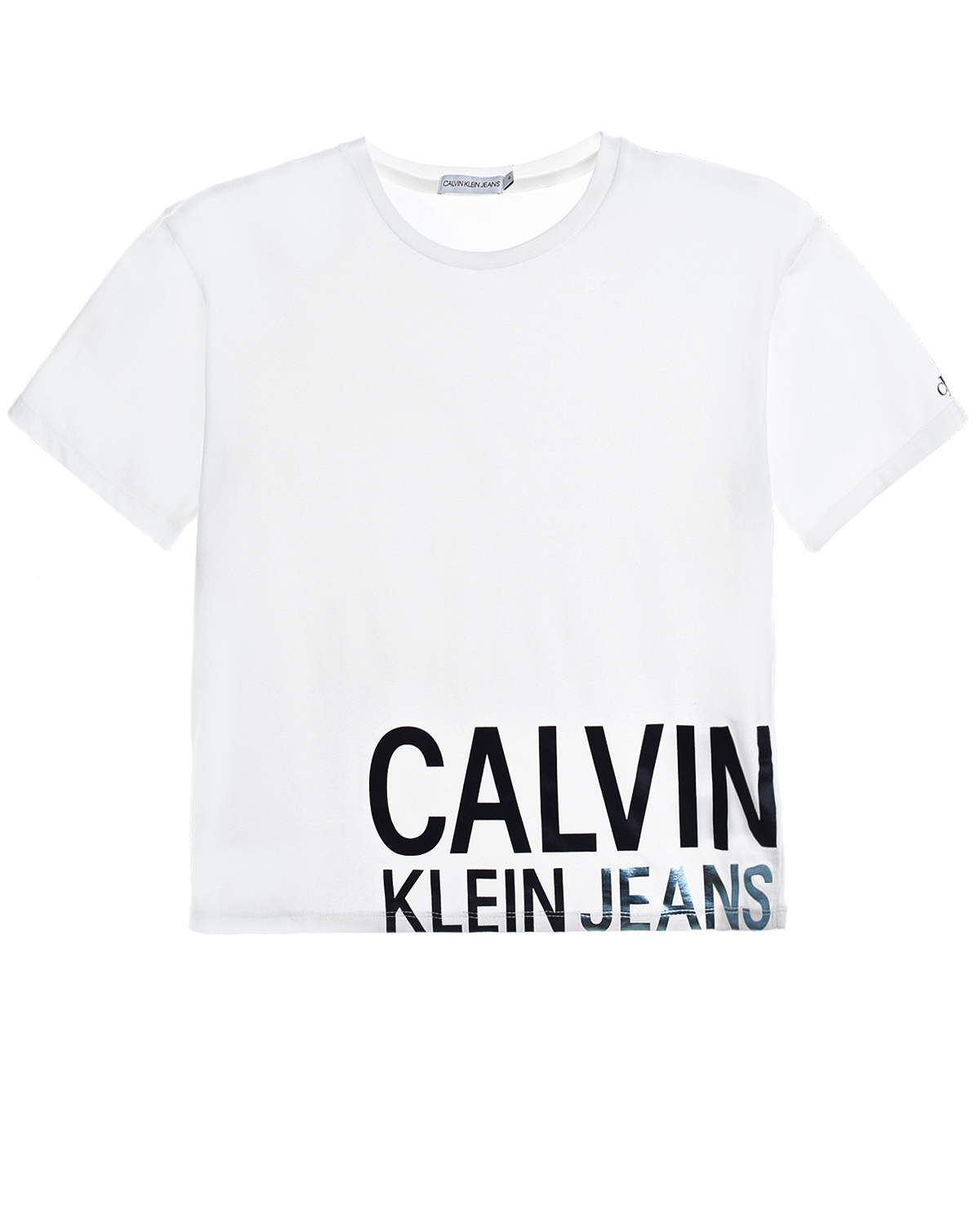 Белая футболка с логотипом Calvin Klein детская