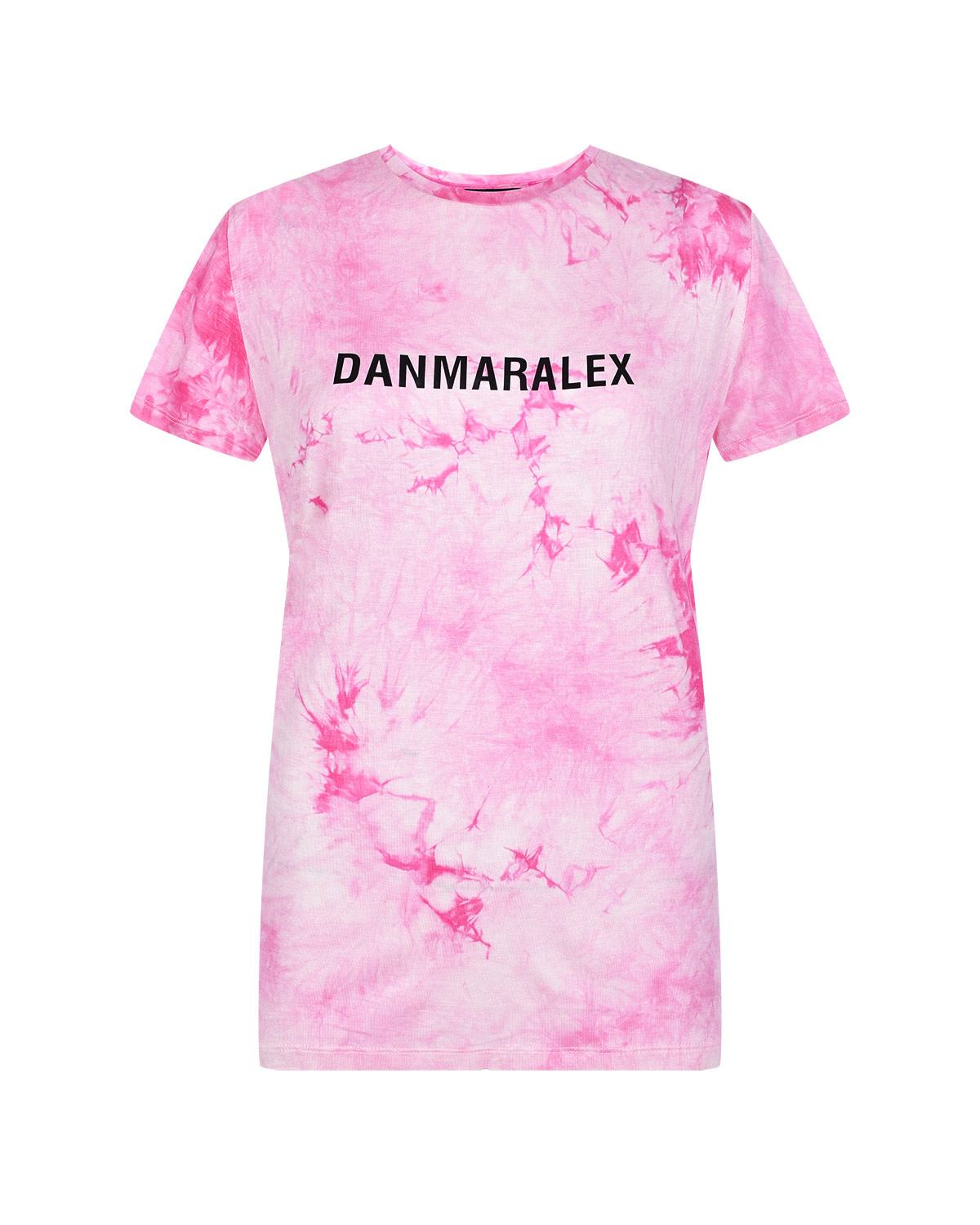 Розовая футболка с эффектом тай-дай Dan Maralex, размер 44, цвет нет цвета