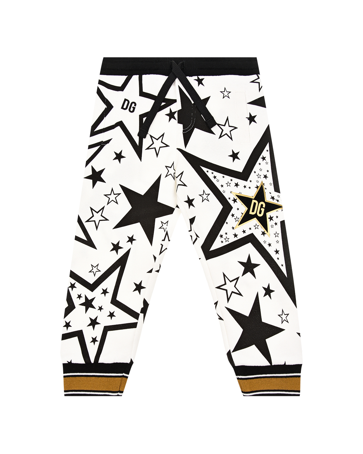 Белые спортивные брюки с принтом "звезды" Dolce&Gabbana детские - фото 1
