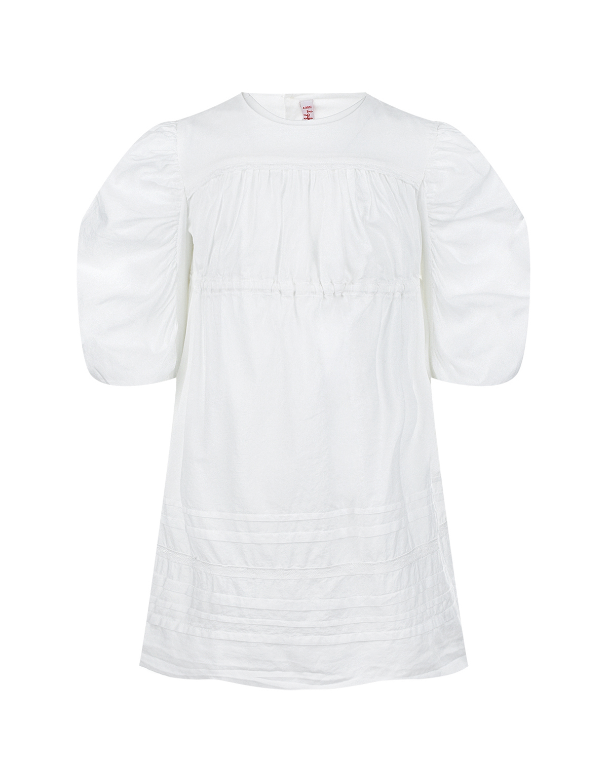Белое платье с рукавами-фонариками IL Gufo детское, размер 98, цвет белый - фото 1