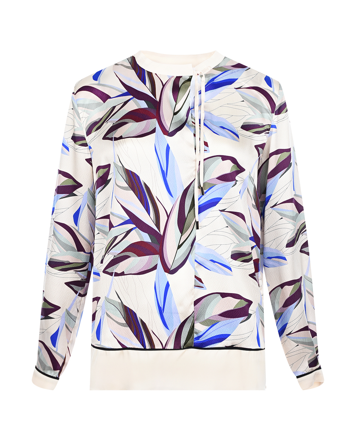 

Блузон из шелка с принтом "листья" IVI, Нет цвета, Блузон из шелка с принтом "листья" IVI