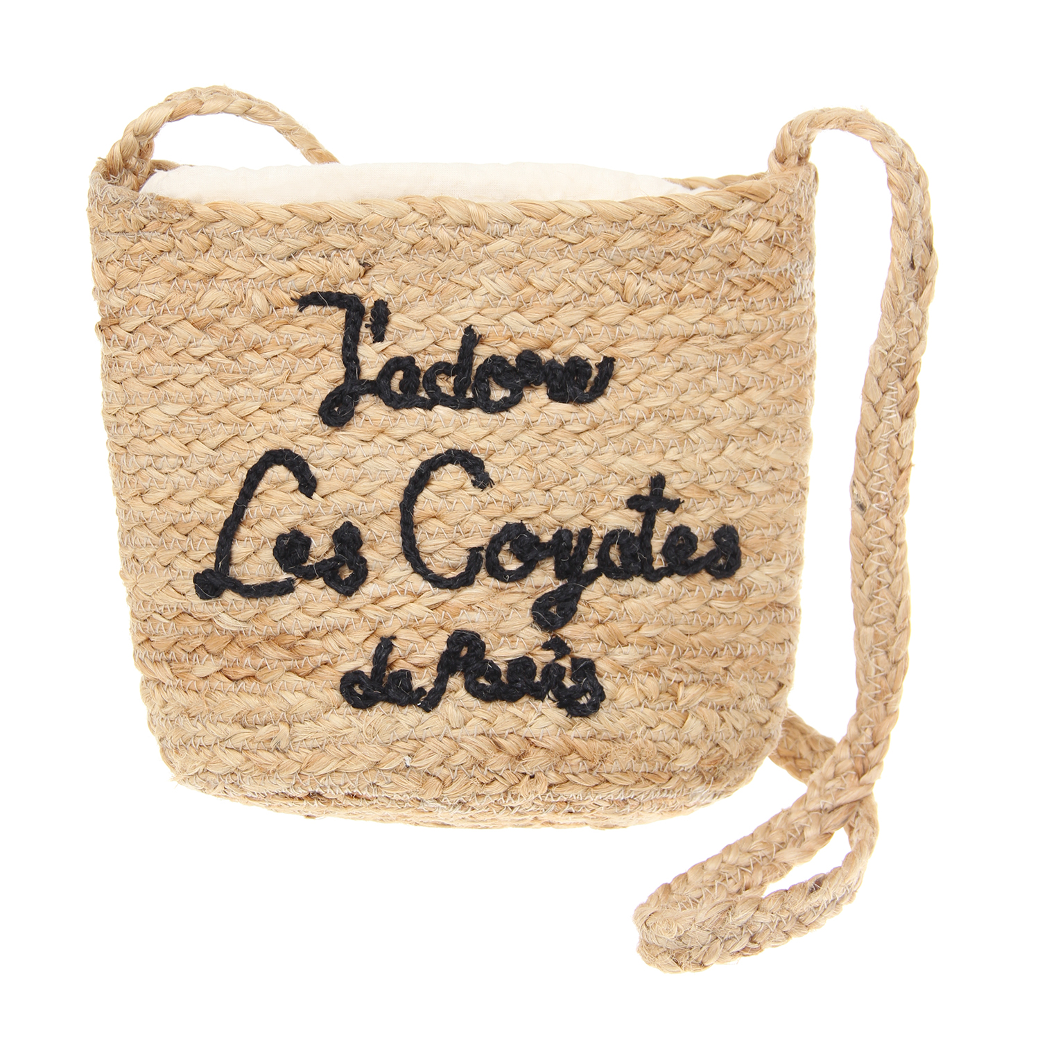Плетеная сумка с вышитым логотипом, 25,5x20x12 см Les Coyotes de Paris детская