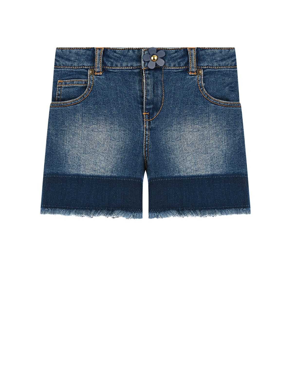 

Синие джинсовые шорты с бахромой Little Marc Jacobs, Синий, Синие джинсовые шорты с бахромой Little Marc Jacobs