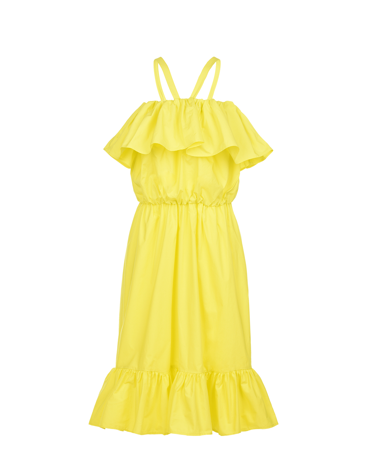 Желтое платье с оборками MSGM детское, размер 152, цвет желтый - фото 1