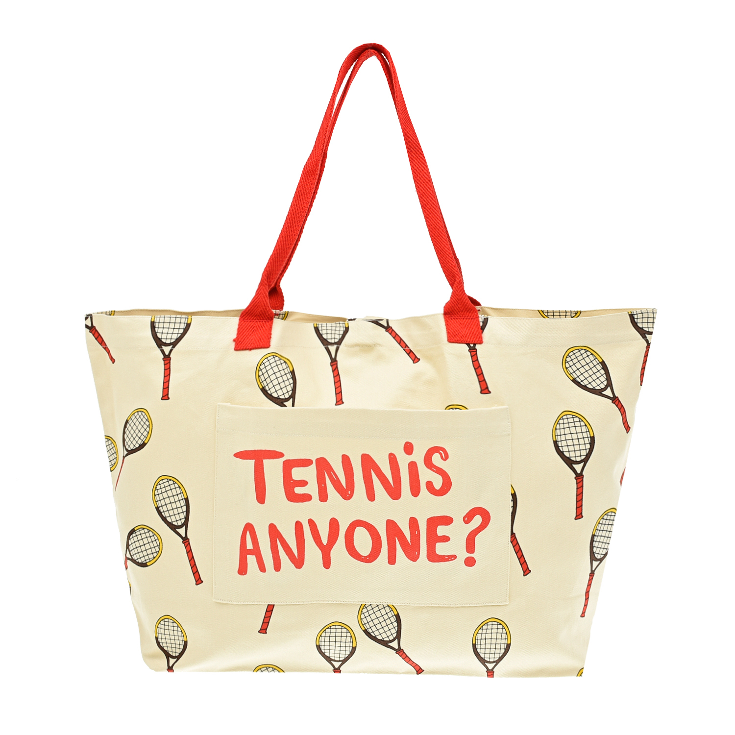 

Сумка из хлопка с надписью "Tennis anyone" Mini Rodini, Белый, Сумка из хлопка с надписью "Tennis anyone" Mini Rodini