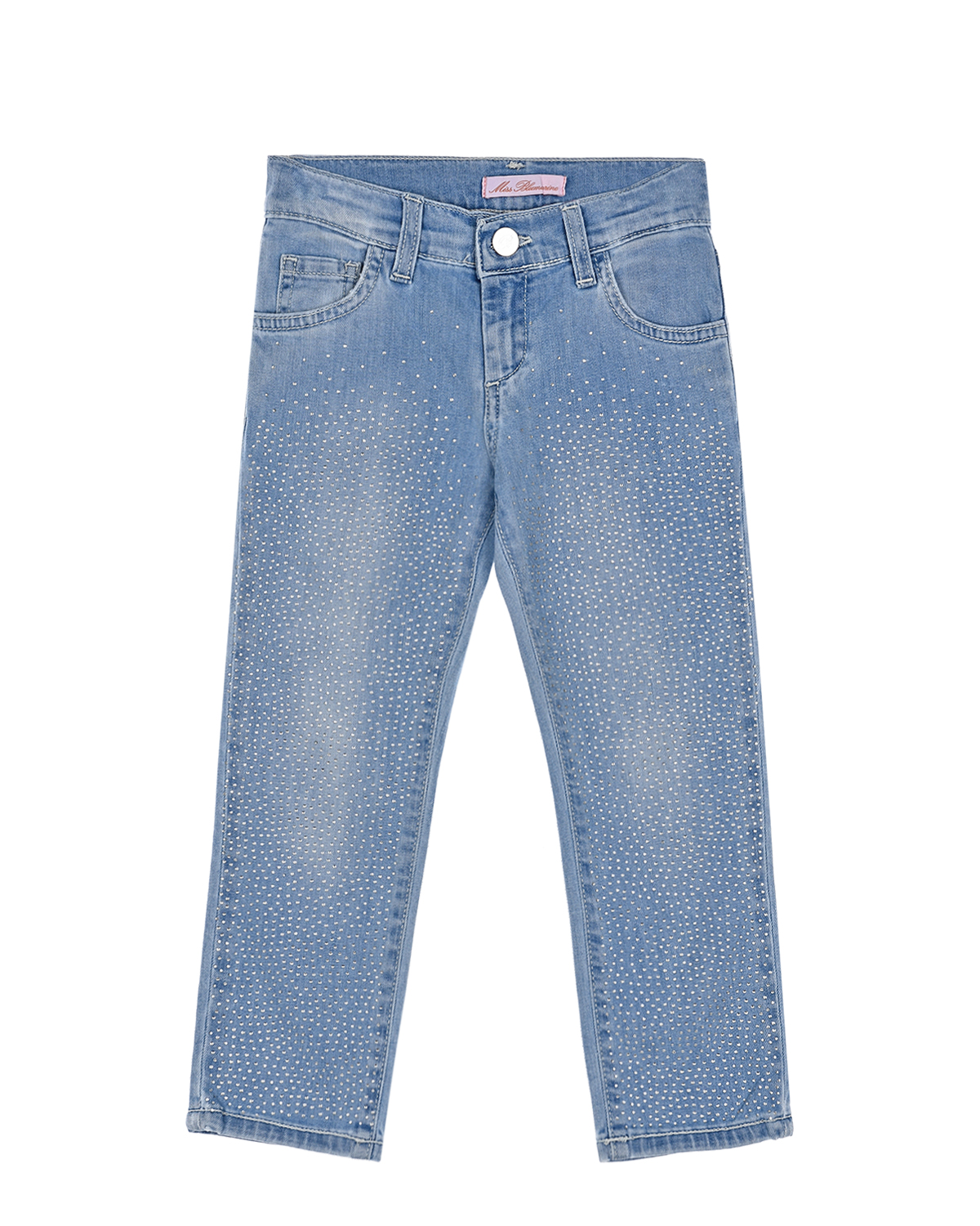 

Джинсы со стразами Miss Blumarine, Голубой, Джинсы со стразами Miss Blumarine