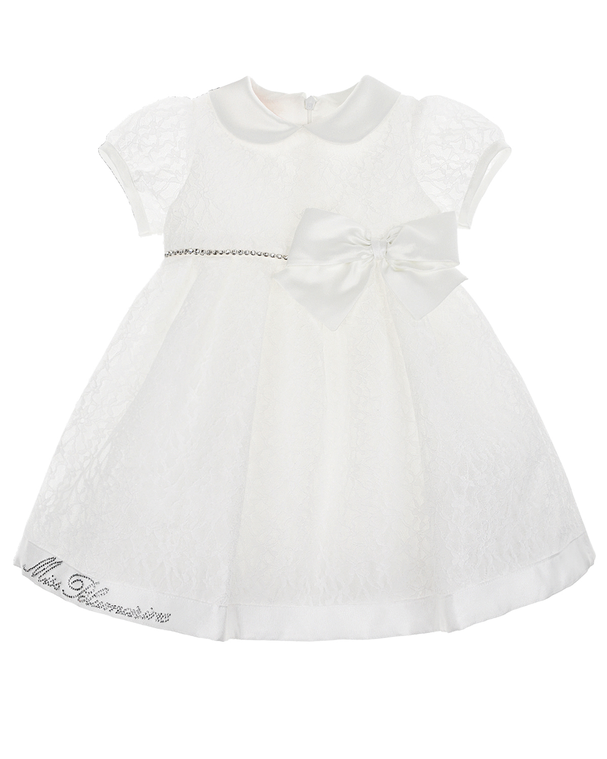 Белое платье из кружева Miss Blumarine детское, размер 92, цвет белый - фото 1