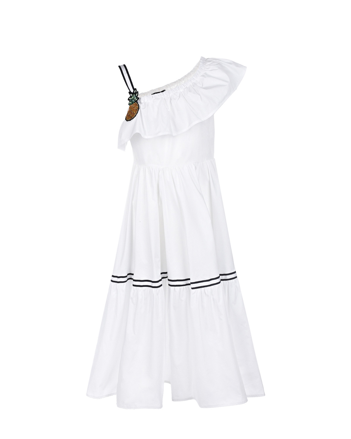 Белое платье из поплина Monnalisa детское - фото 1