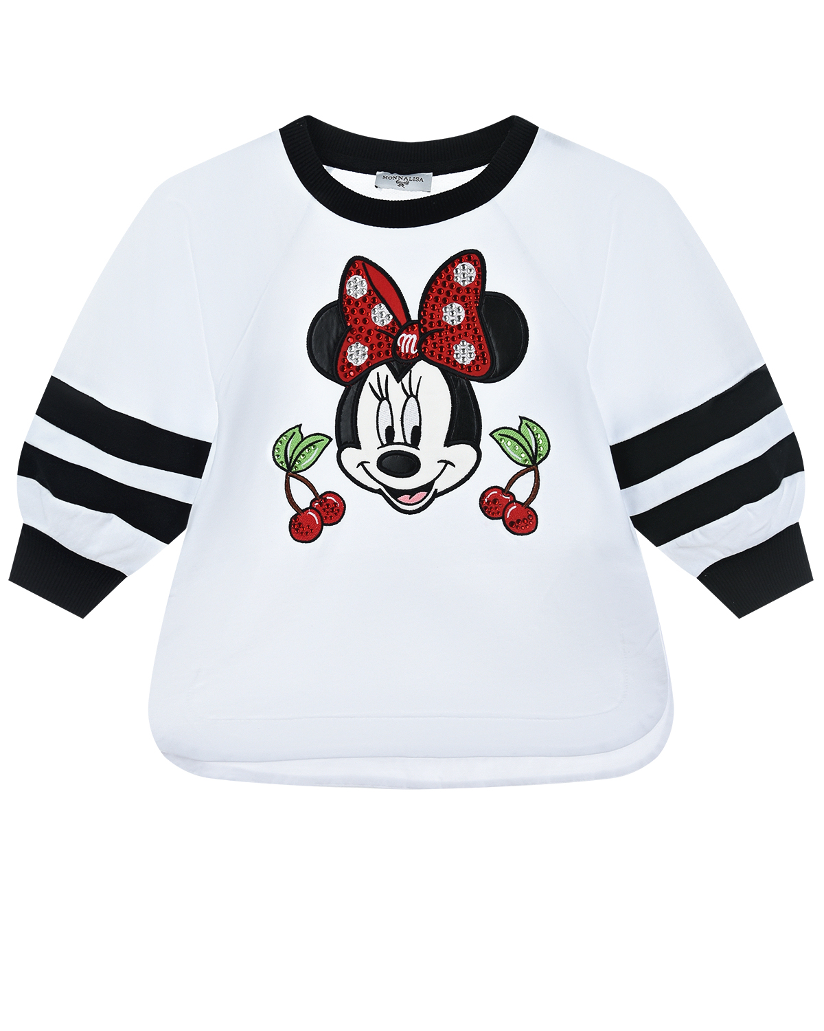 Белый свитшот Minnie Mouse Monnalisa детский - фото 1