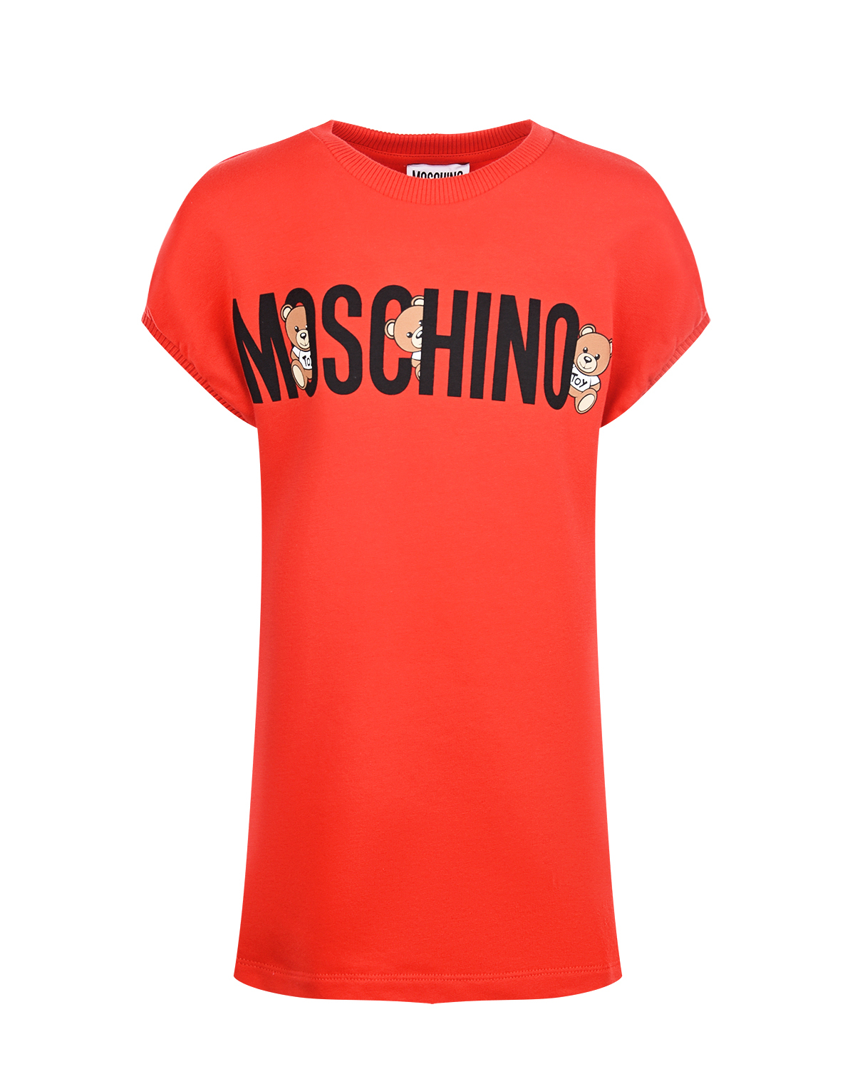 

Красное платье-футболка Moschino детское, Красный, Красное платье-футболка Moschino детское