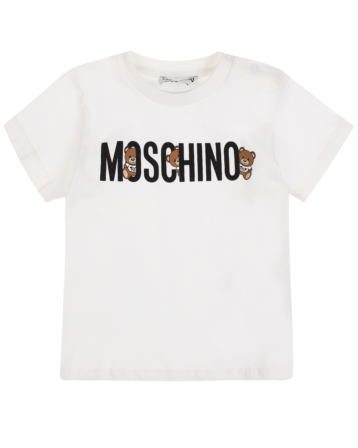 Белая футболка с логотипом Moschino детская