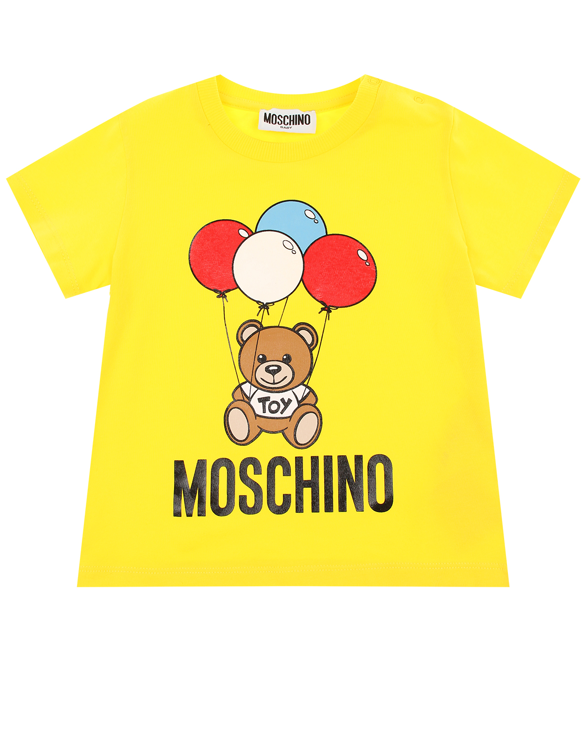 Желтая футболка с принтом "медвежонок" Moschino детская - фото 1