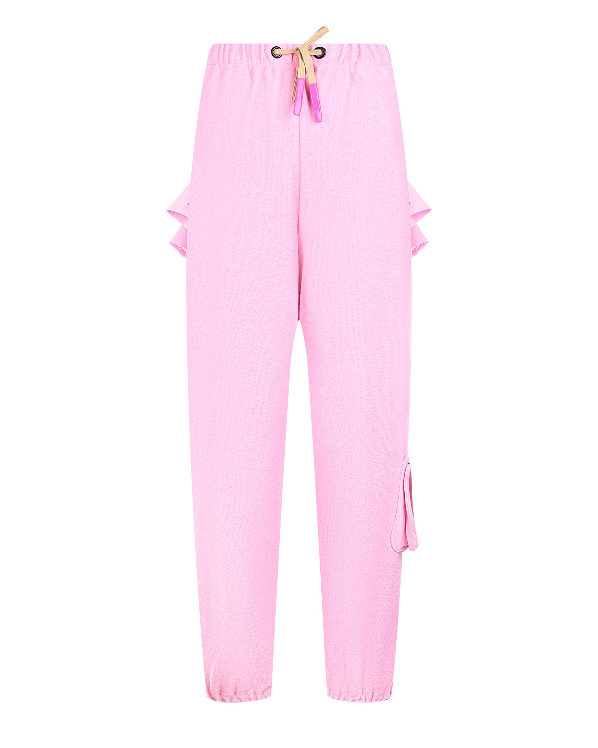 Розовые спортивные брюки с рюшами Natasha Zinko - фото 1