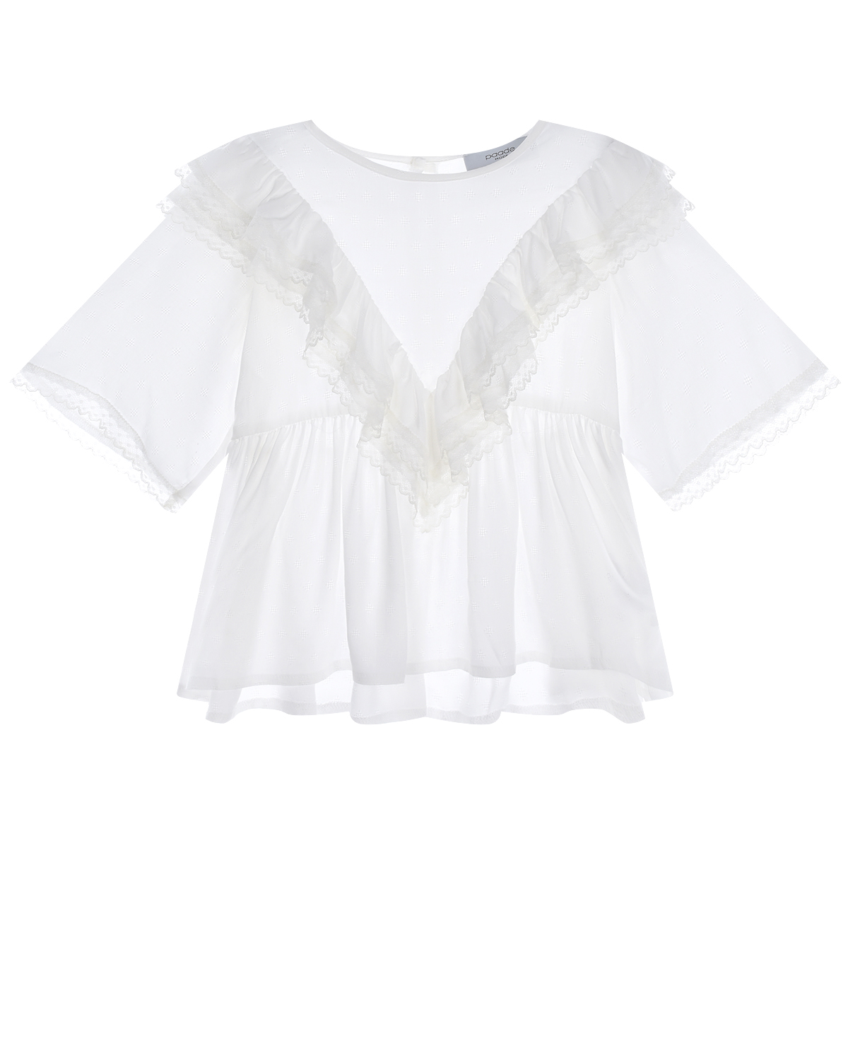 

Белая блуза с рюшами Paade Mode, Белый, Белая блуза с рюшами Paade Mode