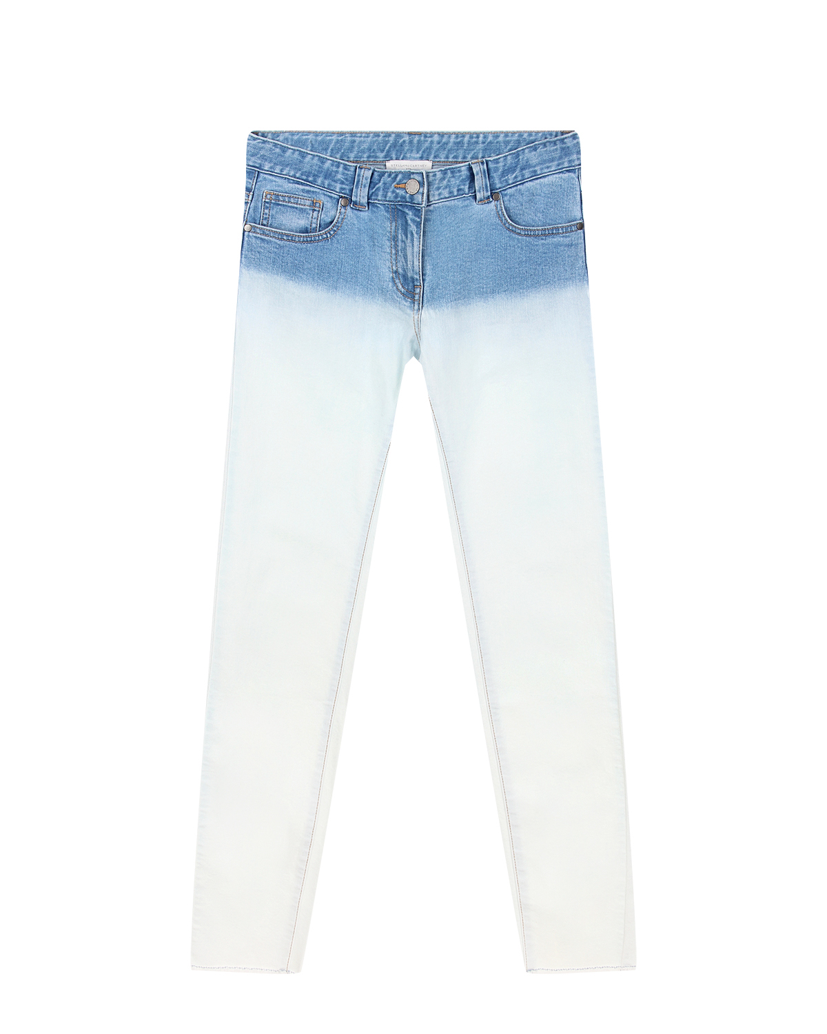 Бело-голубые джинсы Stella McCartney детское, размер 176, цвет голубой - фото 1