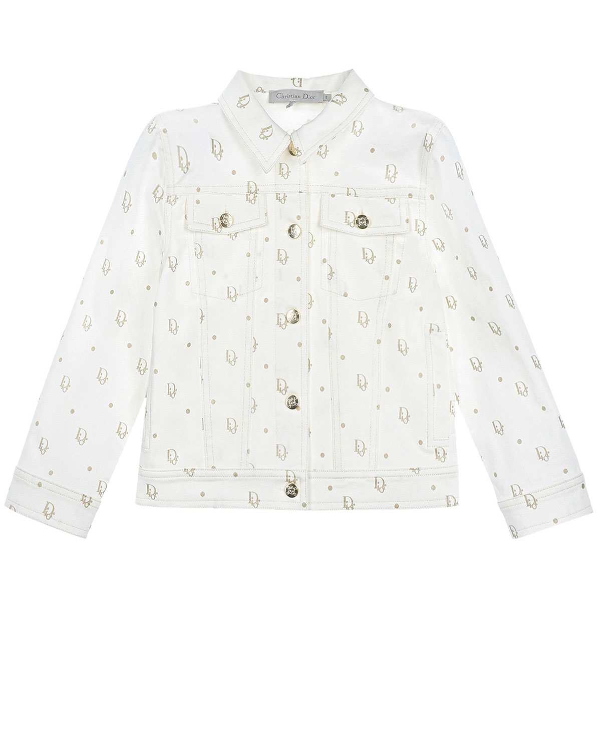 Джинсовая куртка со сплошным принтом Dior детская