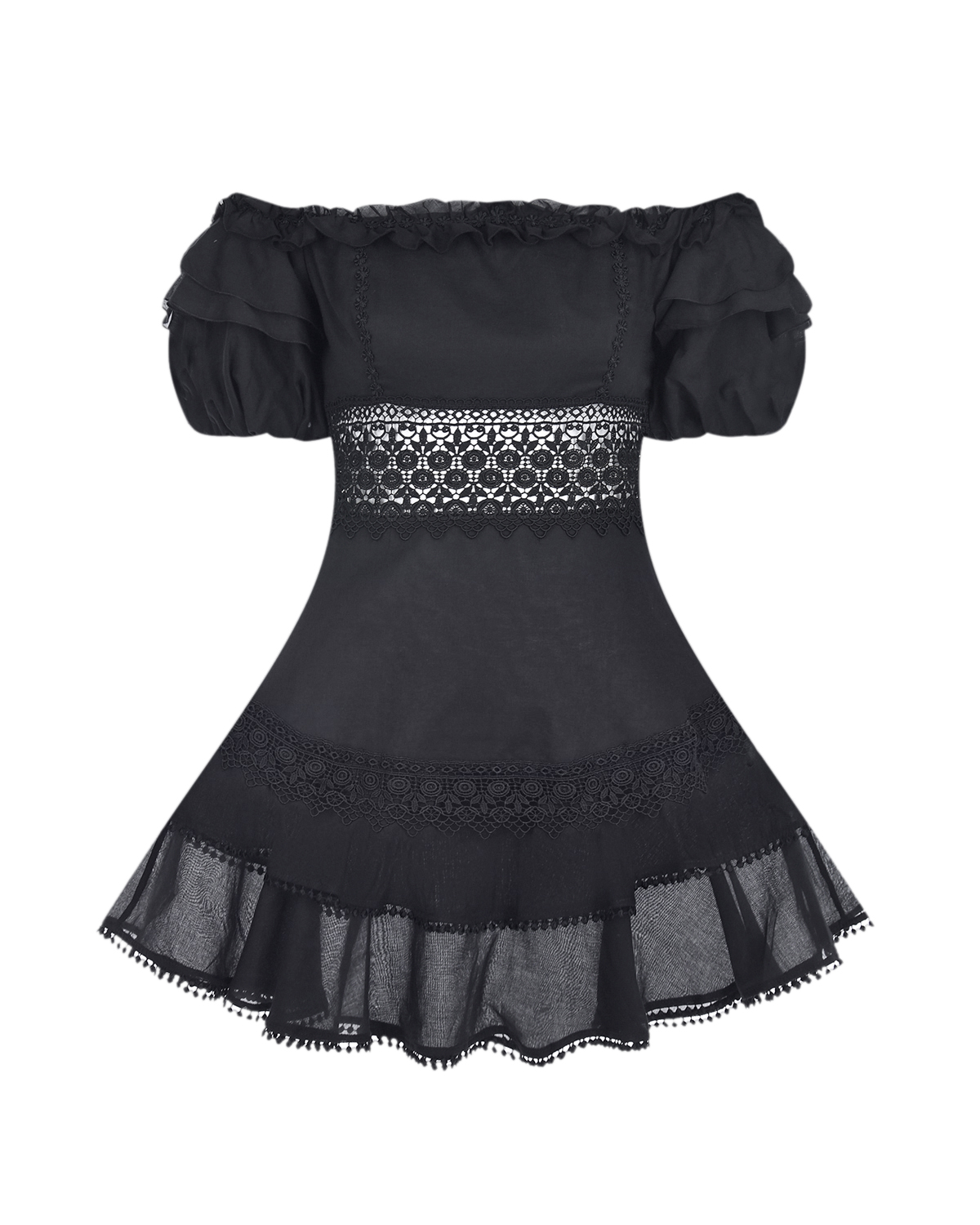 Черное платье-мини MARAL Charo Ruiz, размер 44, цвет черный - фото 1