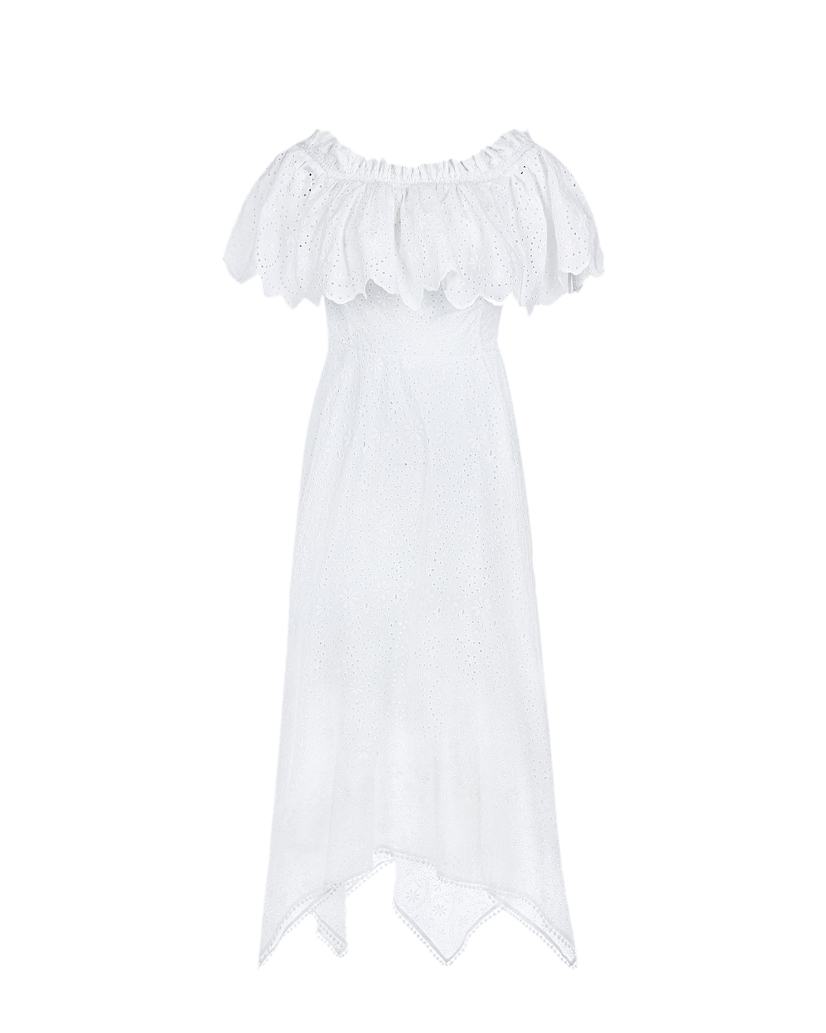 Белое кружевное платье KHADI Charo Ruiz, размер 40, цвет белый - фото 1