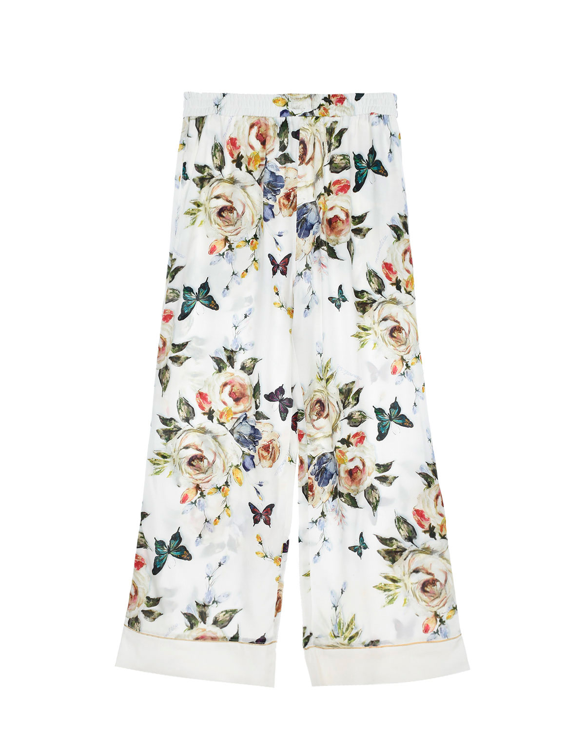 

Легкие брюки с принтом "Цветы и бабочки" Monnalisa, Мультиколор, Легкие брюки с принтом "Цветы и бабочки" Monnalisa